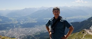 Finally reaching the top of the mountain for a view of Innsbruck city