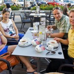 Tea break with our kind hosts, Karin & Florian @ Cafe Landtmann
