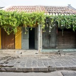 One of the uniqueness of Hoi An's buildings is its timber frame with brick and wooden walls.