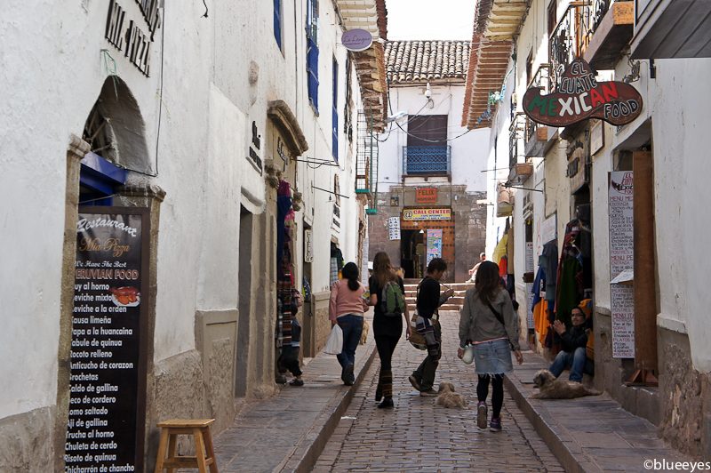 Narrow cobbled streets @ Cusco, Peru