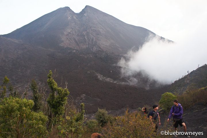 View of Pacaya Volcano on our way down