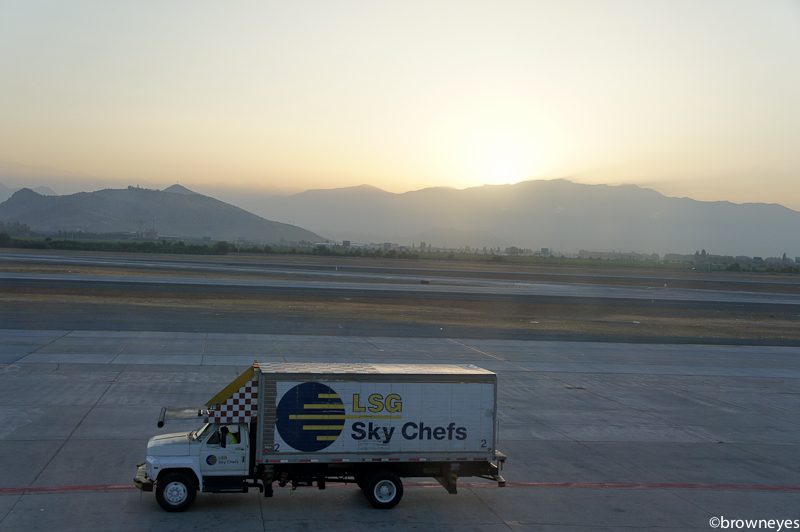 Sky Airline & sunrise @ Santiago Airport