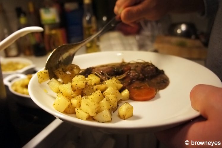 Easter meal was lamb that has been stewed for four hours - that's called dedication!