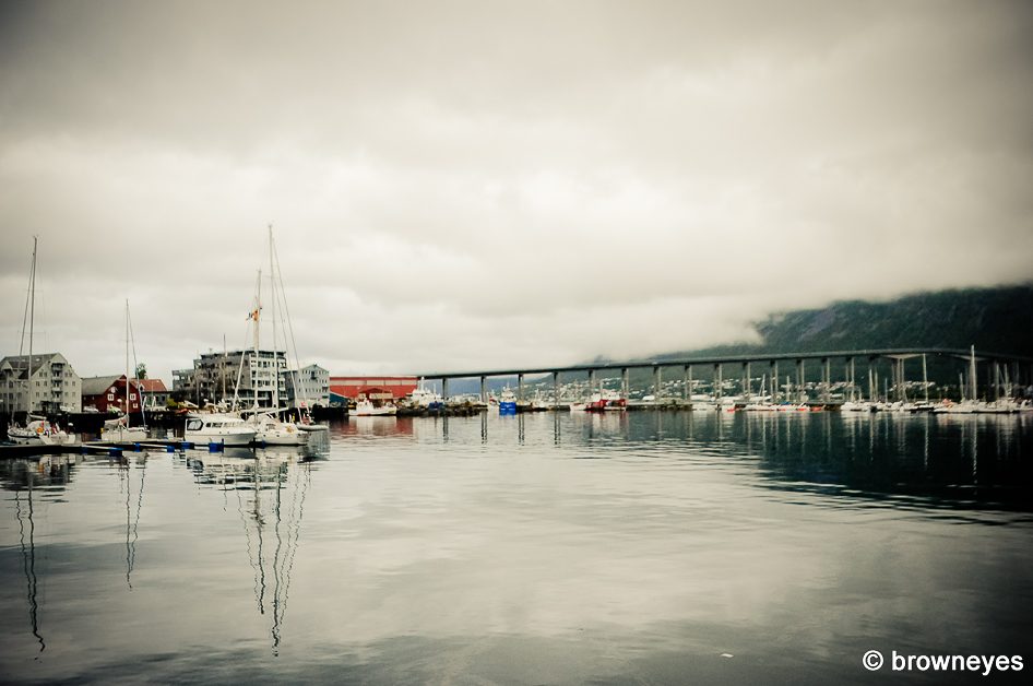 Cloudy and rainy day in Tromso