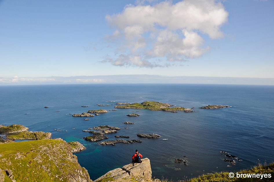 A walk worth the journey with such a view before us  on the Ballstad mountain