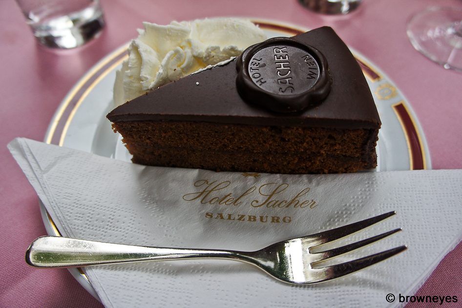 Sachertorte from the Sacher Hotel. The cake is famous around the world