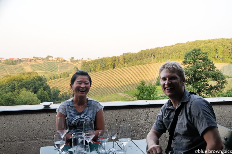 Blue Eyes & I enjoying the moments at Steinberghof Weingut Firmenich in Berghausen.