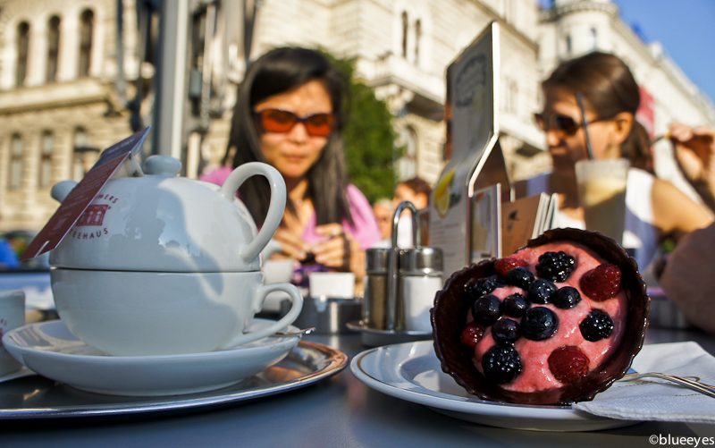 Berries mousse with tea @ Cafe Landtmann