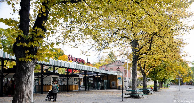 The entrance of Skansen where you can buy tickets