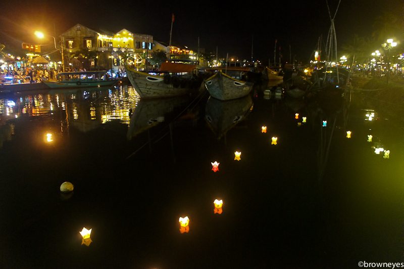 Hoi An at night is bustling with activities, whether for locals or tourists.