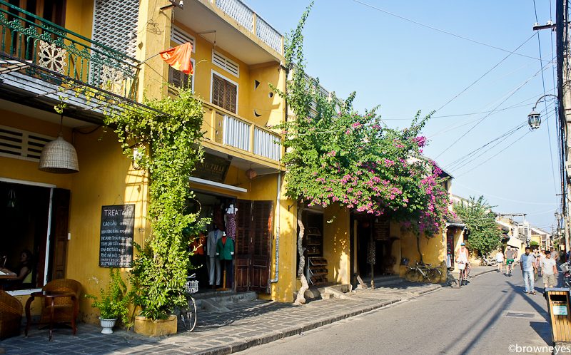 Hoi An's old town is quiet on most afternoons as vehicles are not allowed.